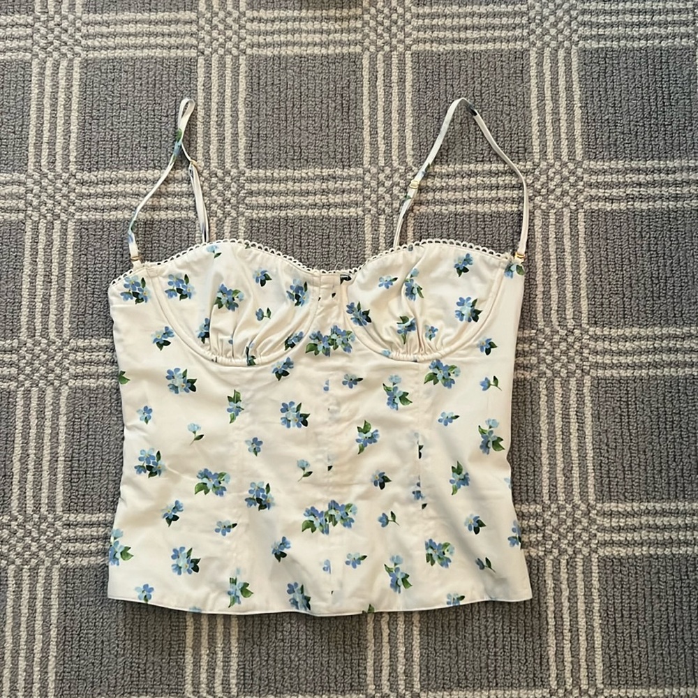 We wore what floral corset top